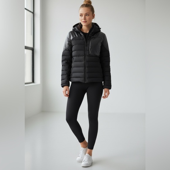 lululemon wunder puff athletica black goose down Black Puffer Jacket - Picture 9 of 9